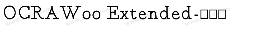 OCRAW00 Extended字体转换